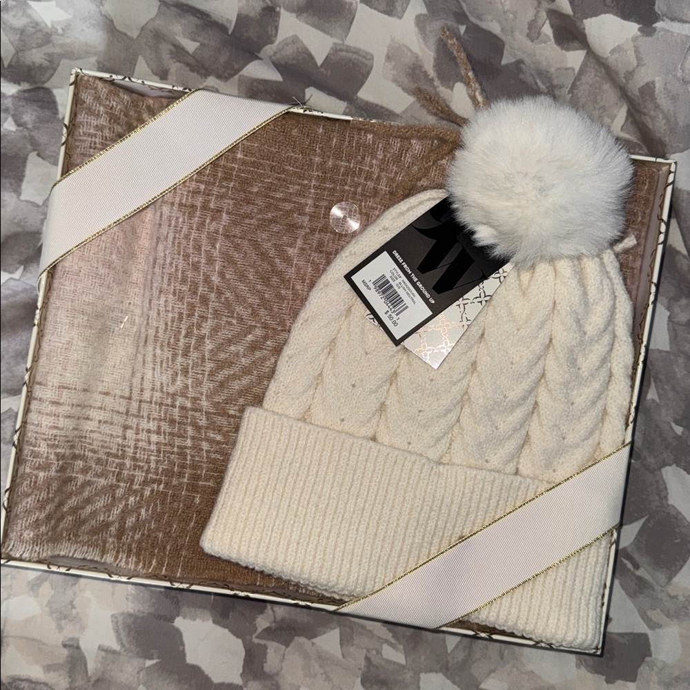 Nine West beanie and scarf set